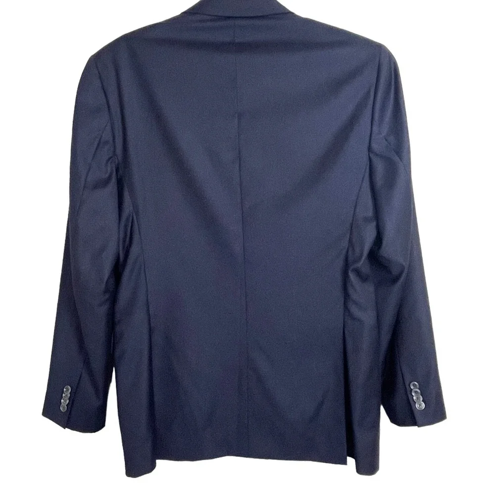 Saks Fifth Avenue Ing‎ Loro Piana Navy Blue Wool Four Seasons 44L Blazer